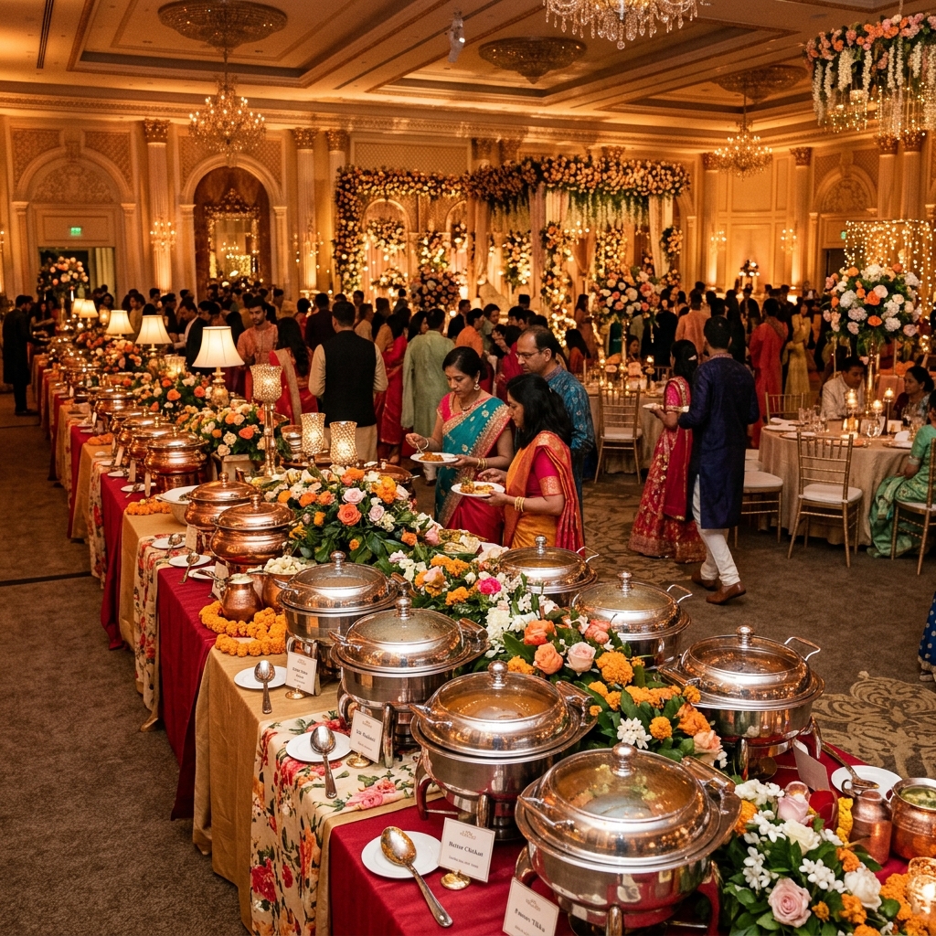 Grand wedding banquet setup by Heritage Food Company