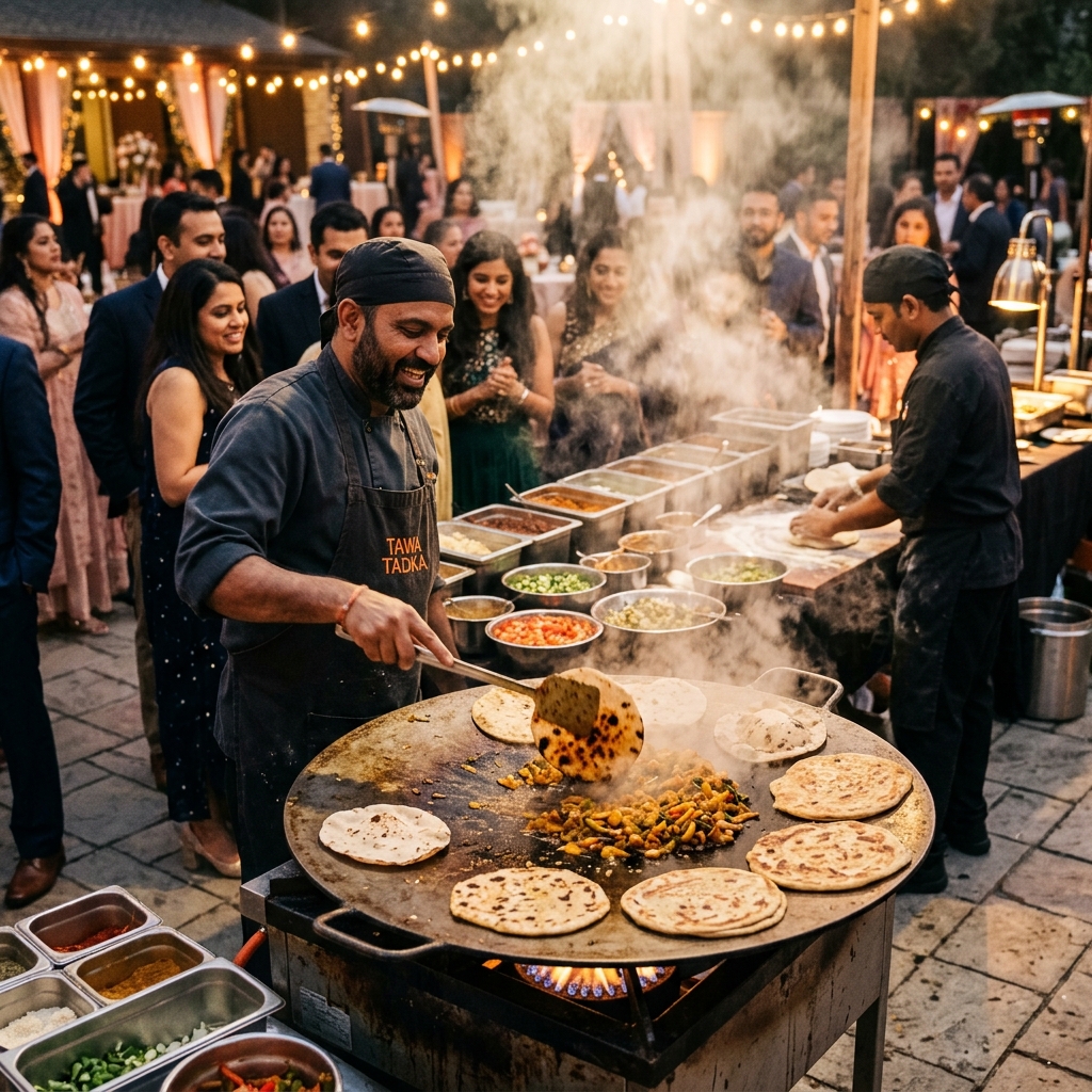 Live food counter catering by Heritage Food Company